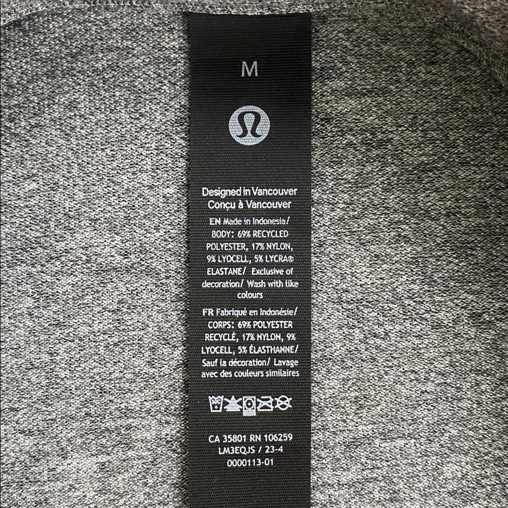 Lululemon Evolution Pique Long Sleeve Polo Shirt | Heathered Black - Picture 14 of 14